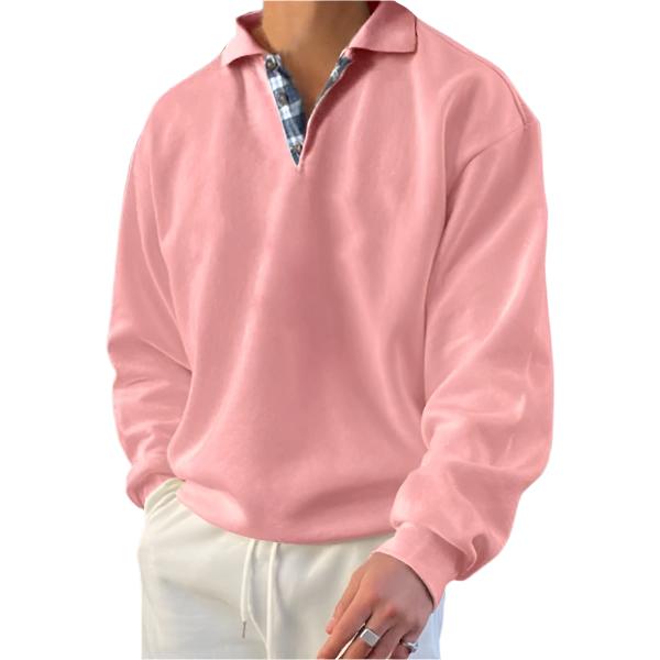 Bruno - Men's Long Sleeve V-Neck Hoodie