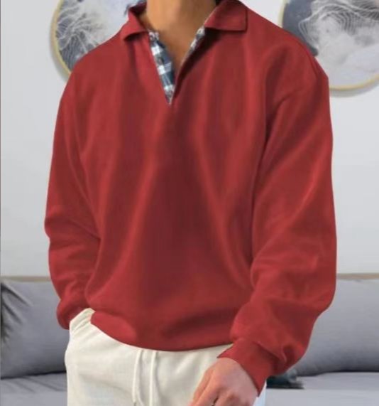 Bruno - Men's Long Sleeve V-Neck Hoodie
