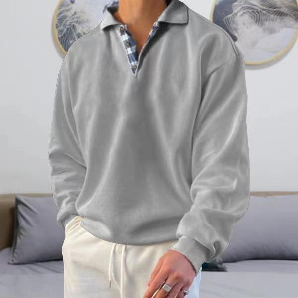 Bruno - Men's Long Sleeve V-Neck Hoodie