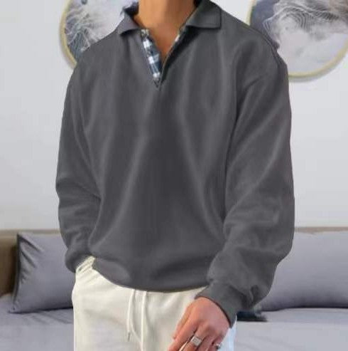 Bruno - Men's Long Sleeve V-Neck Hoodie