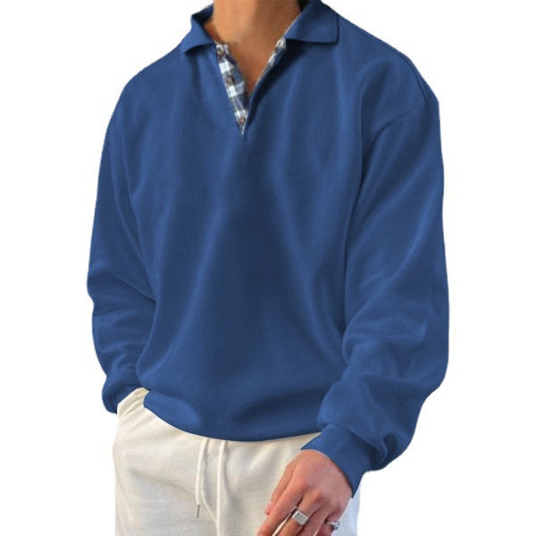 Bruno - Men's Long Sleeve V-Neck Hoodie