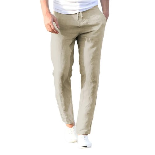 Poli - Men's Airy Linen Pants for Summer