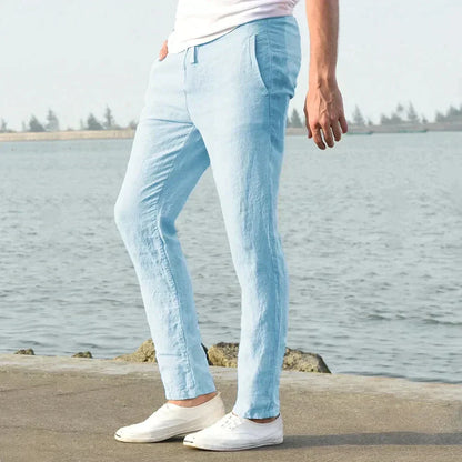 Poli - Men's Airy Linen Pants for Summer