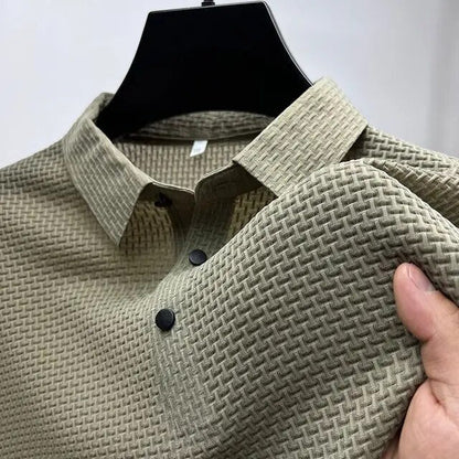 Camisa polo texturizada de corte ajustado Presone® 