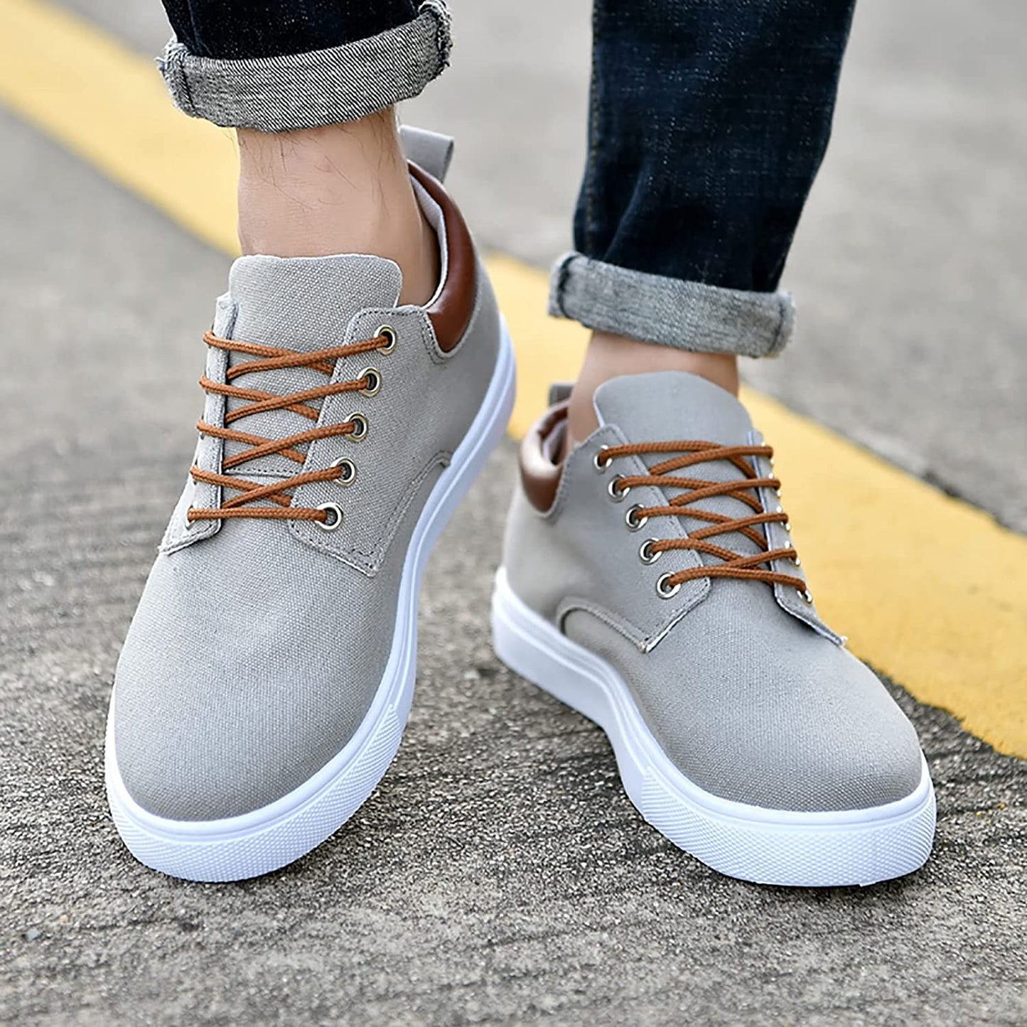 Magnus - men's sneakers with white sole