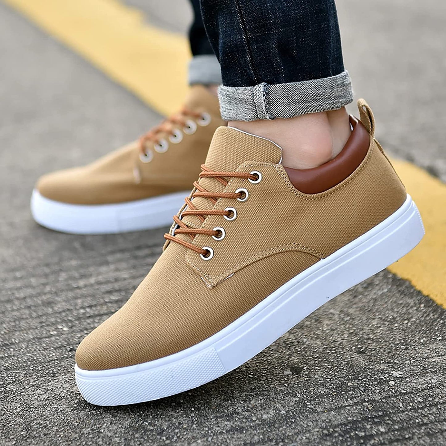 Magnus - men's sneakers with white sole