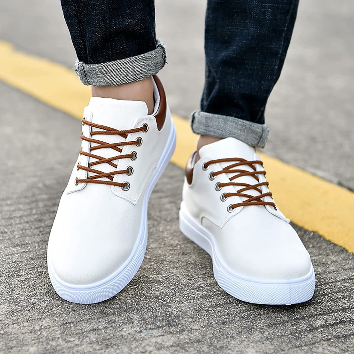 Magnus - men's sneakers with white sole