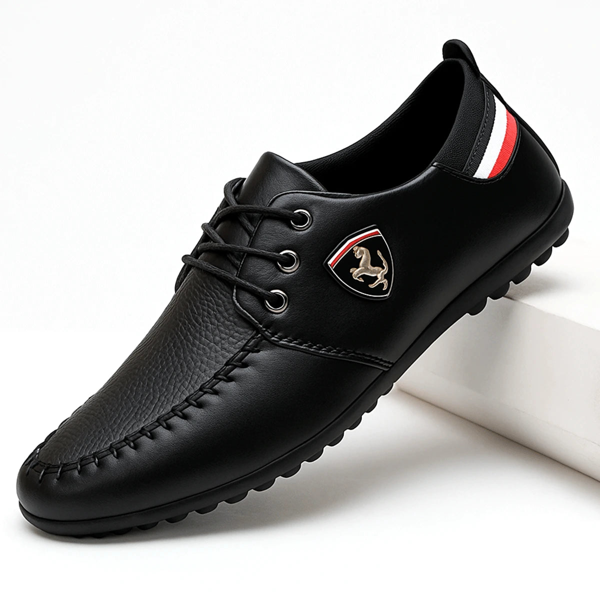Ferrari® Men's Leather Moccasin Shoe + Exclusive Gift
