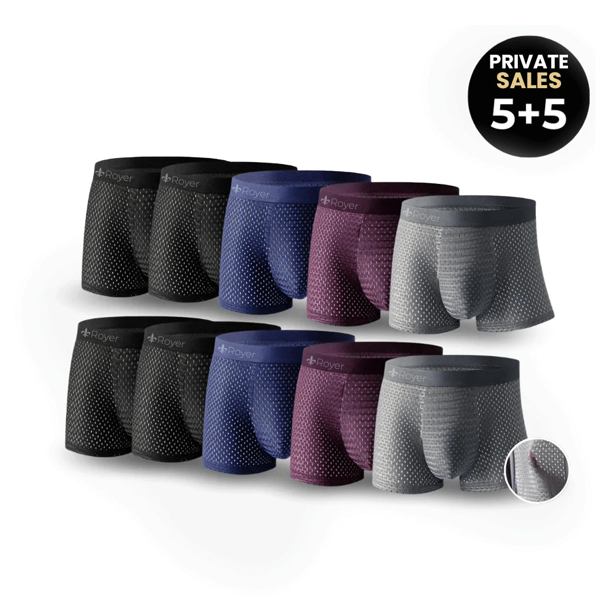 Bamboo Fibre Boxers – Ultimate Comfort & Guaranteed Durability (Buy 5, Get 5 FREE!)