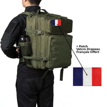 Exodus® Military Tactical Backpack (+ Free French Flag Velcro Patch) 