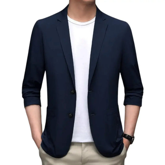 Blazer Masculin Casual en Soie Glacée Chaurion™