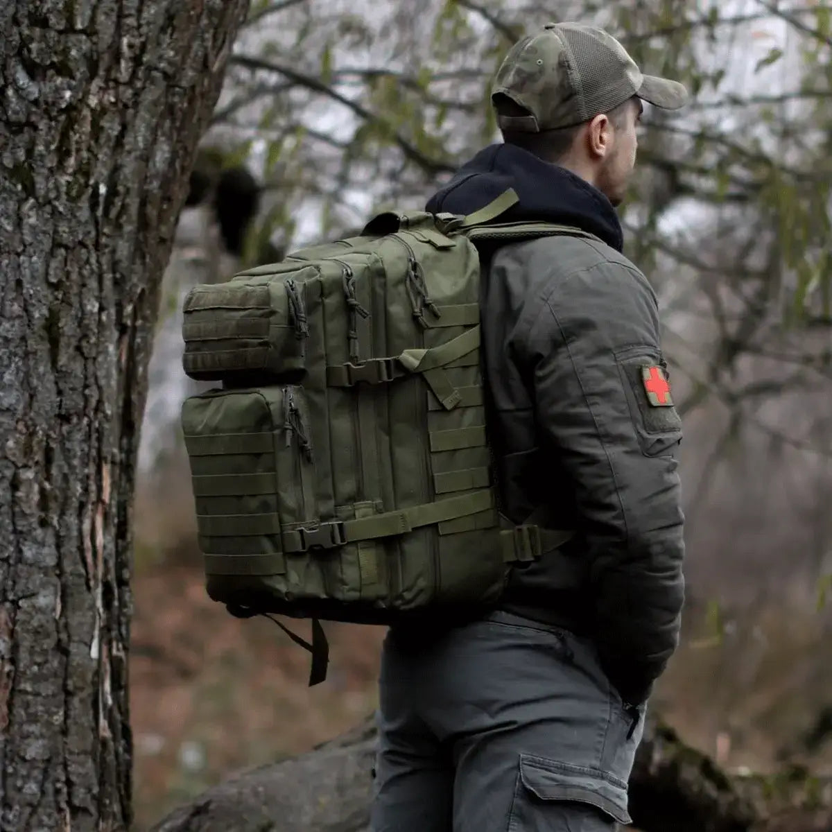 Exodus® Military Tactical Backpack (+ Free French Flag Velcro Patch) 