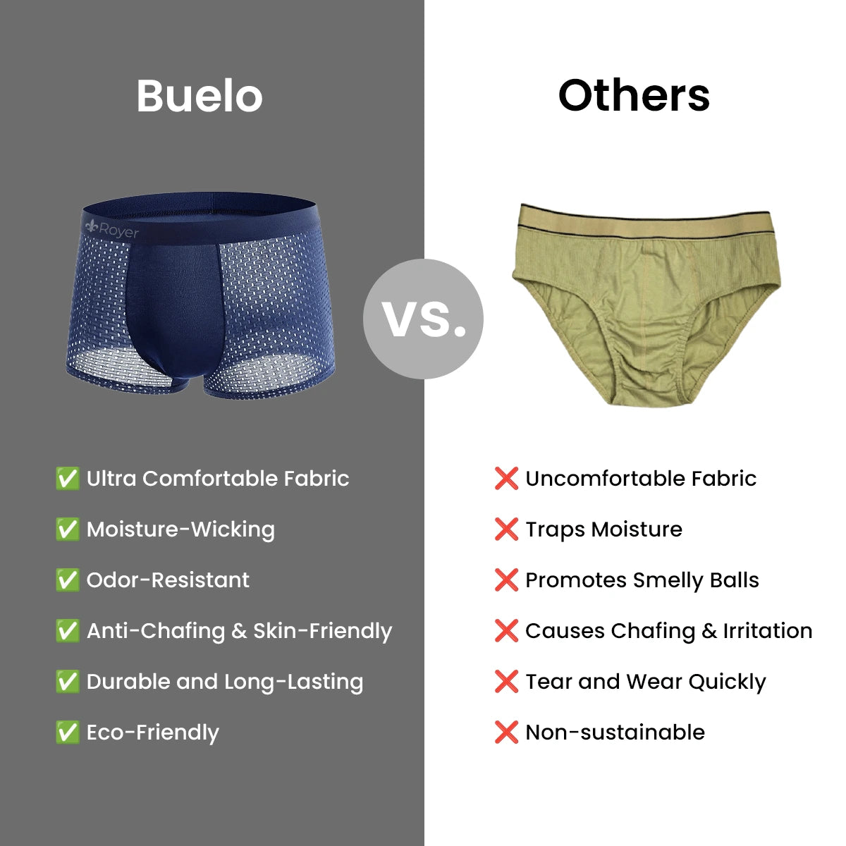 Bamboo Fiber Boxers – Ultimate Comfort &amp; Guaranteed Durability (Buy 5, Get 5 FREE!)