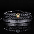 Kit 3 Bracelets LUXURY PANTHER - Gold and Silver Plated Stainless Steel Set with Zirconium Crystals 