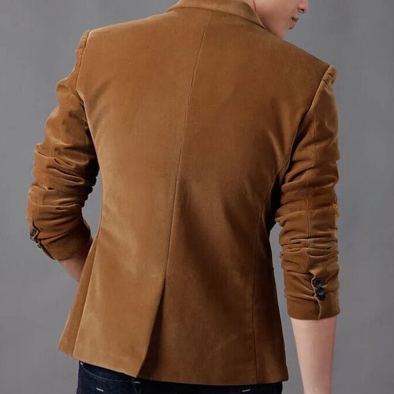 Men's Brown Velour Jacket