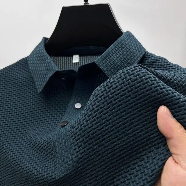 Camisa polo texturizada de corte ajustado Presone® 